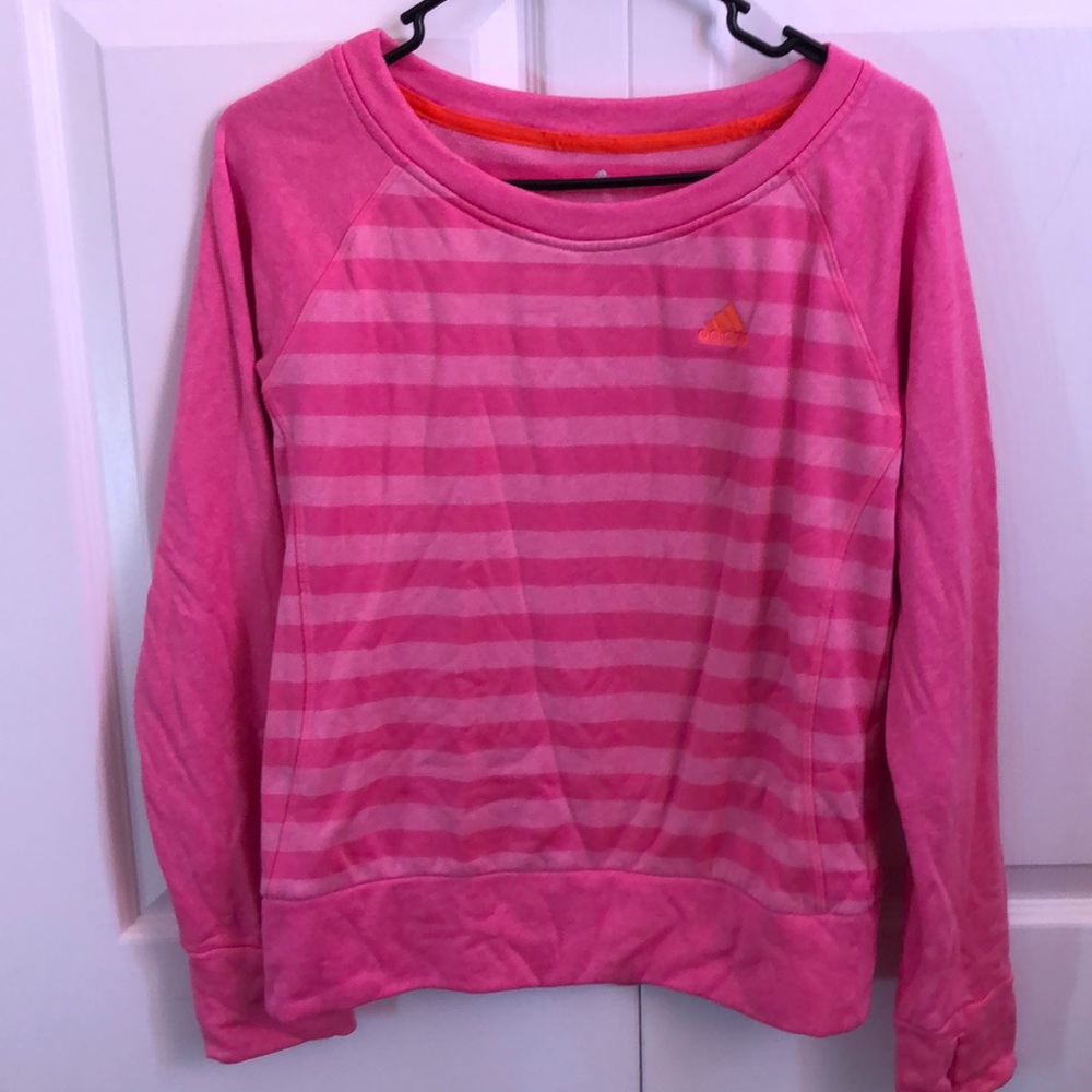 Pink adidas sweatshirt